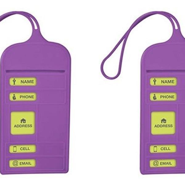 identificadores de malas e bolsas de silicone (par)