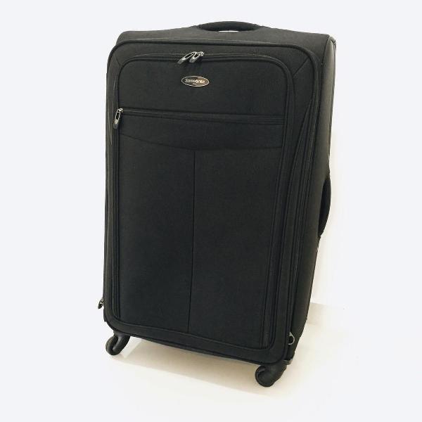mala samsonite grande preta c/ 4 rodas