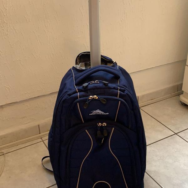 mochila com rodinhas azul marinho