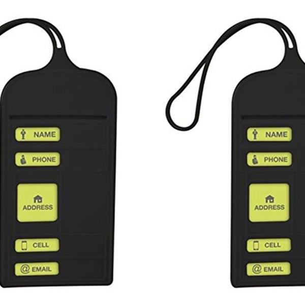 tags de silicone para identificação de malas (par)