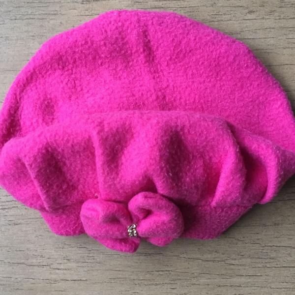 touca de soft pink com laço - tamanho 3