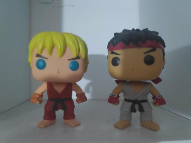 Action Figure Ryu e Ken. Item raro de colecionador.