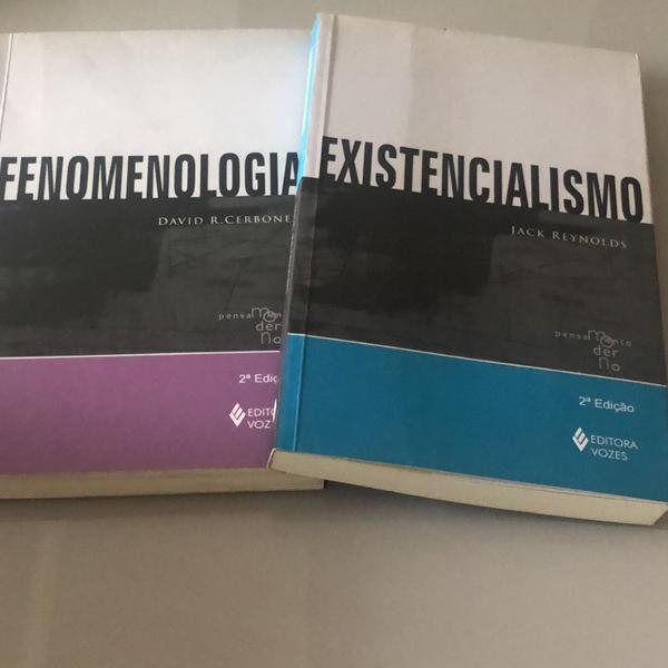 2 livros fenomenologia e existencialismo