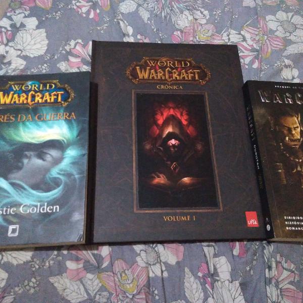 3 livros de coleção Warcraft