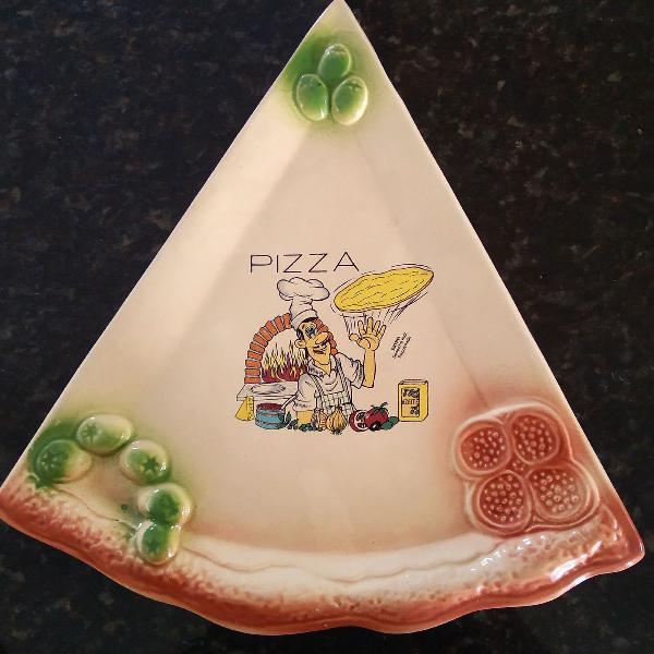 Jogo de pratos triangular Pizza