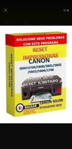 Reset Canon G1000 G2000 G3000 G1100 G2100 G3100 G3102 G3105