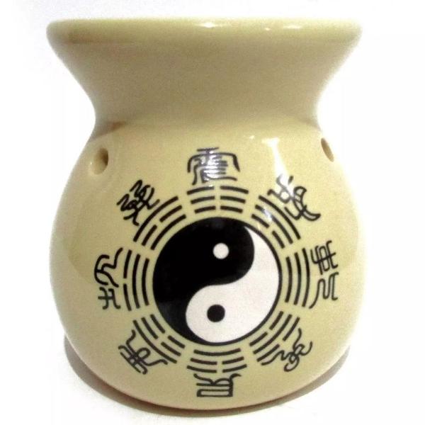 aromatizador em cerâmica yin yang grande (8cm)