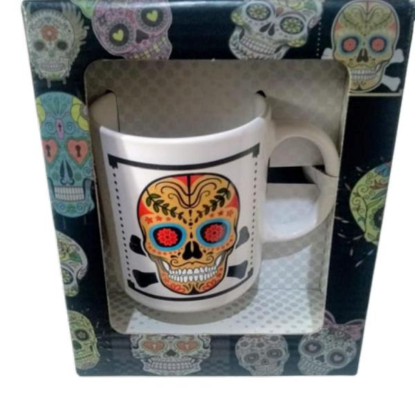 caneca caveiras mexicanas 340ml ótima qualidade