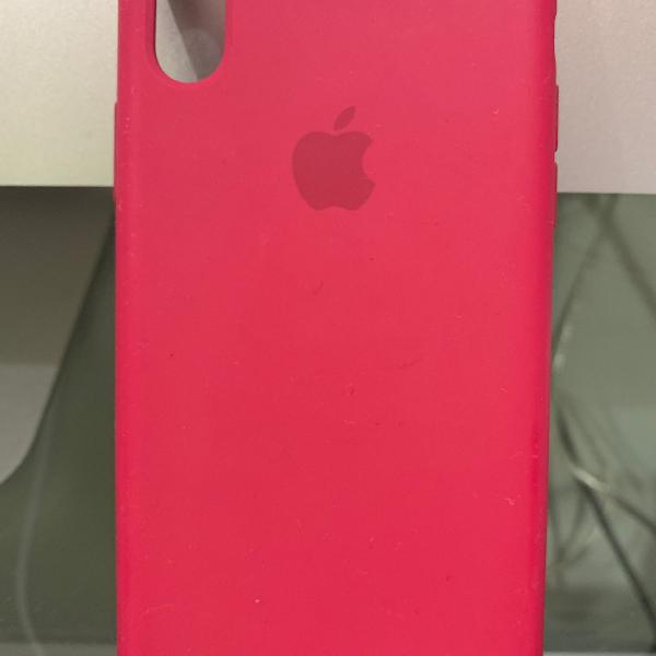 capa case iphone x silicone rosa pink original apple