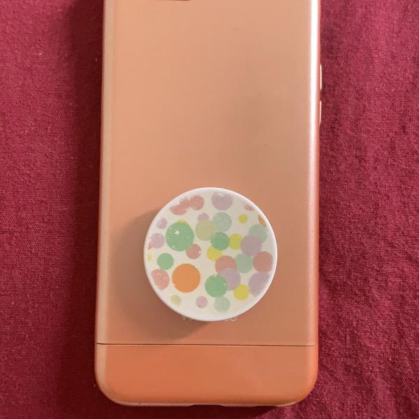 capa vx case iphone 6 - rosé com pop socket