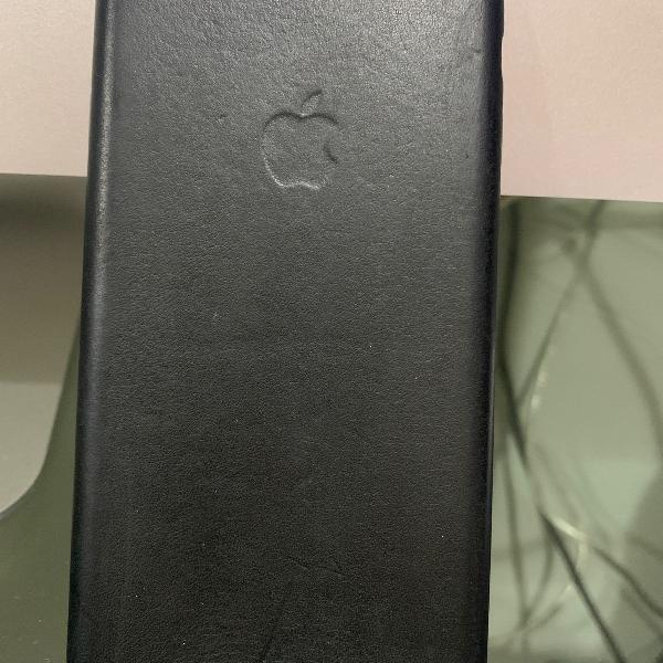 case capa iphone 6 6s couro preta original apple