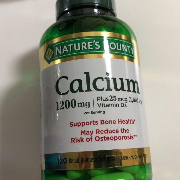 cálcio 1200mg + vitamina d3 nature's bounty 120 softgels