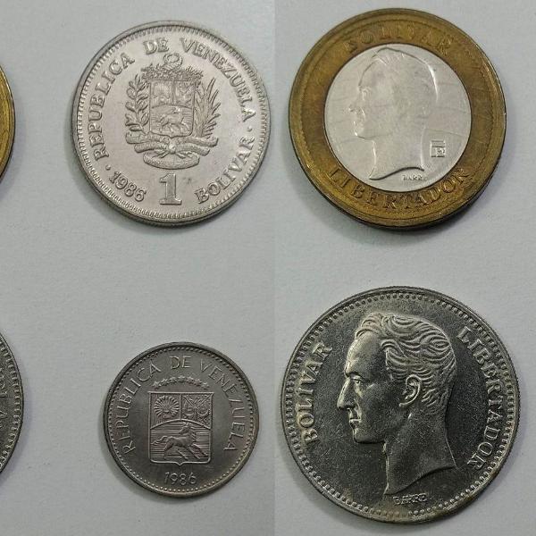coleção de moedas antigas da venezuela bolívar