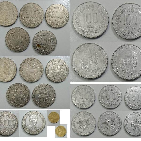 coleção de moedas antigas do uruguai - peso uruguaio