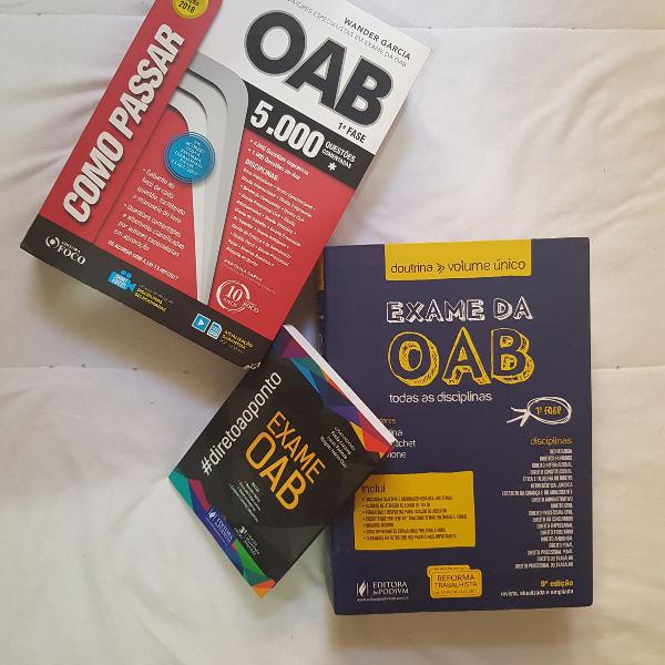 combo 1 fase oab: doutrina juspodivm+ 5.000 questões oab +