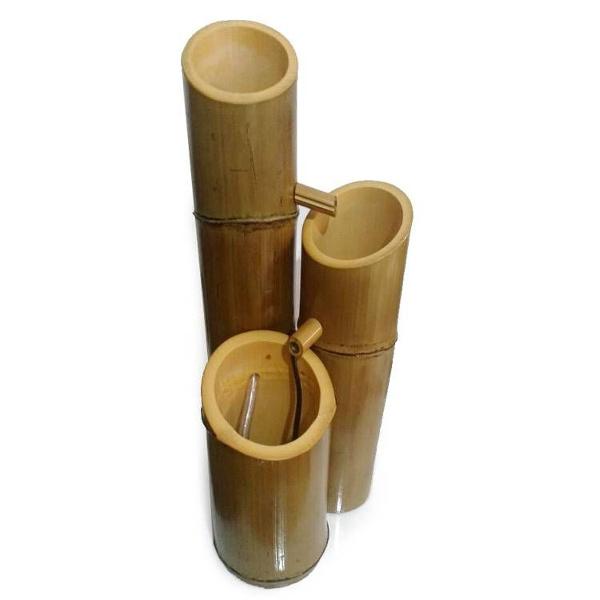 fonte de água em bambu com 2 quedas (30cm)