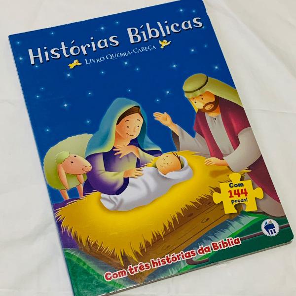 livro infantil - 3 histórias bíblicas com quebra-cabeça