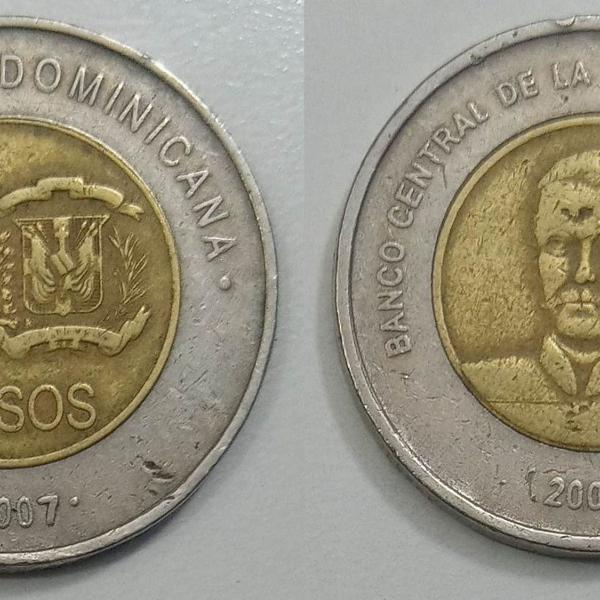 peso dominicano 10 pesos 2007 - republica dominicana