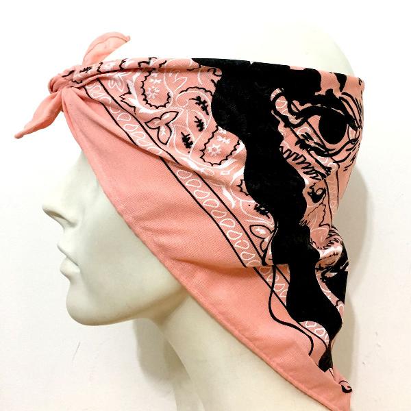 BANDANA SILK PRINT ( rosa )