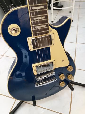 Guitarra menphis les Paul nova com capa