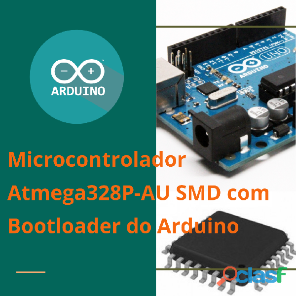 Microcontrolador Atmega328P AU SMD + Bootloader Arduino Uno