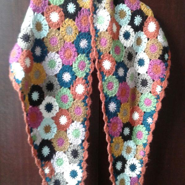 cachecol ou xale de crochet