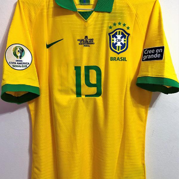 camisa brasil final copa américa 2019 everton #19