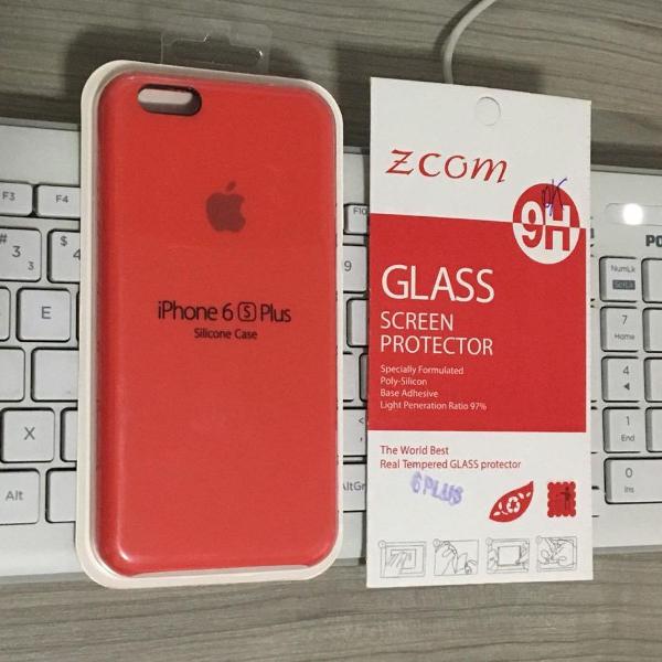 case iphone 6/6s plus + película de vidro