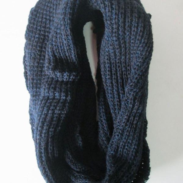 gola de inverno de duas voltas de tricot