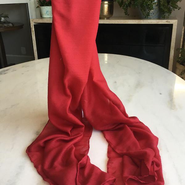 lenço echarpe vermelho