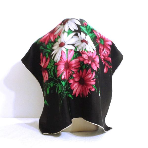 lenço seda pura floral