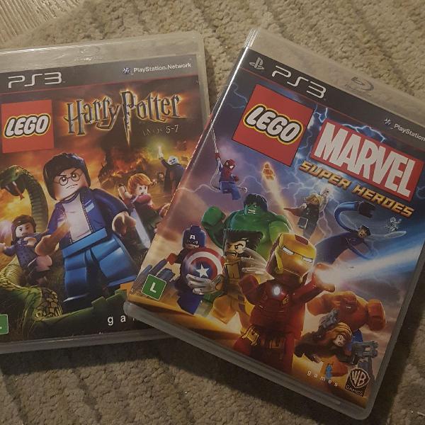 2 jogos PS3 Lego Harry Potter e Marvel Super Heroes (tais