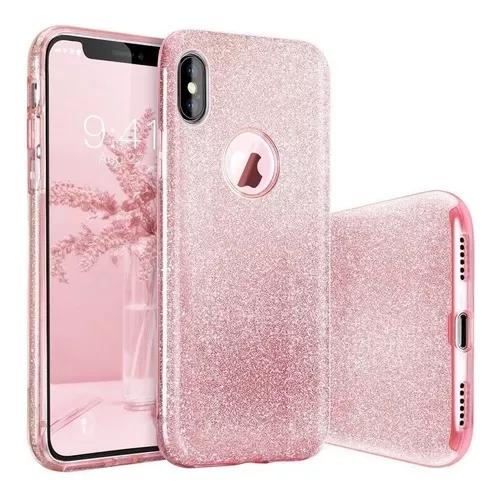 Capa Case Capinha iPhone 6s 6 Plus Glitter Rosa Luxo Pr