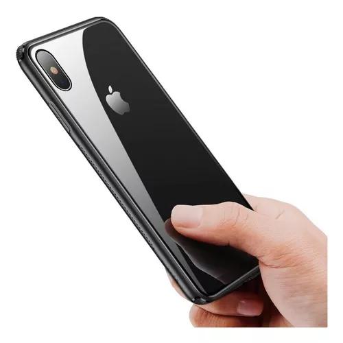 Capa Case Slim Glass Baseus iPhone X Xs + Película De Vidro