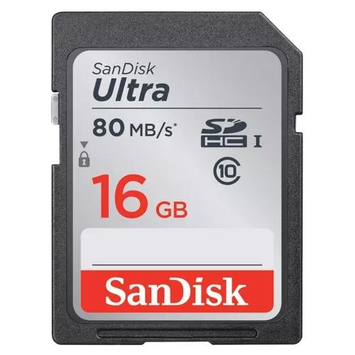 Cartão Sandisk Sdhc Ultra 80mb/s Classe 10 16gb Sd Original