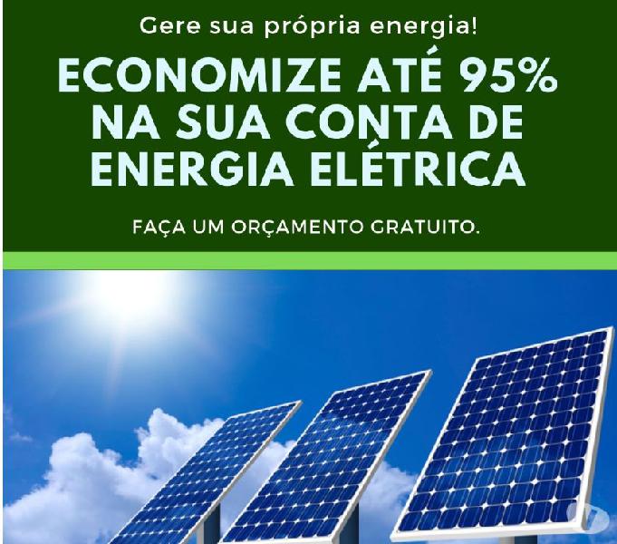 ENERGIA SOLAR! ECONOMIZE ATÉ 95% NA SUA CONTA DE ENERGIA!