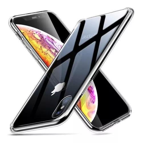 Kit Capa Capinha Fina Transparente iPhone Xs Max 6.5 + Vidro