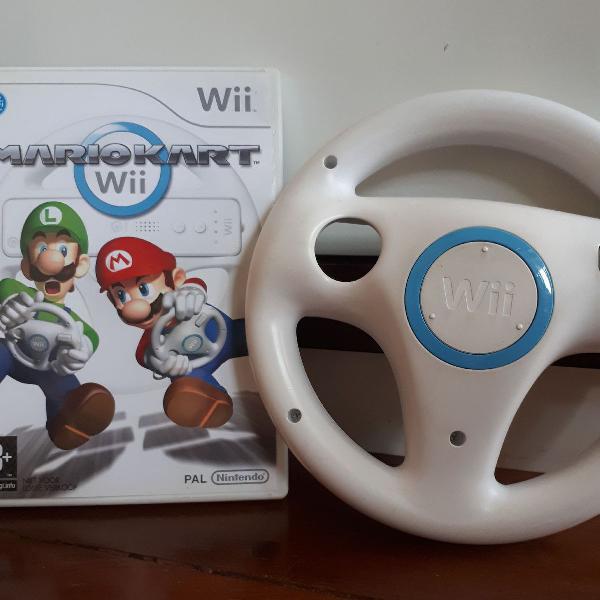 Mario Kart Wii + adaptador para controle Originais Nintendo