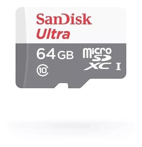 Micro Sd 64gb Ultra Sd Sandisk Classe 10 80mbs S