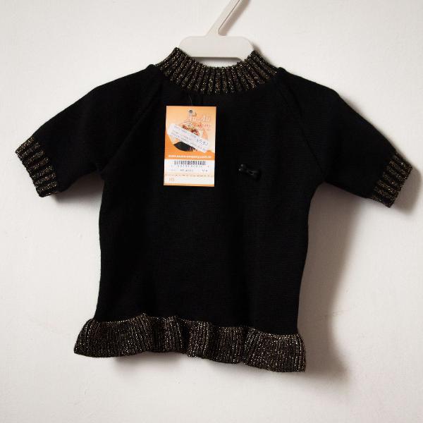Roupinha de cachorro de tricô com lurex