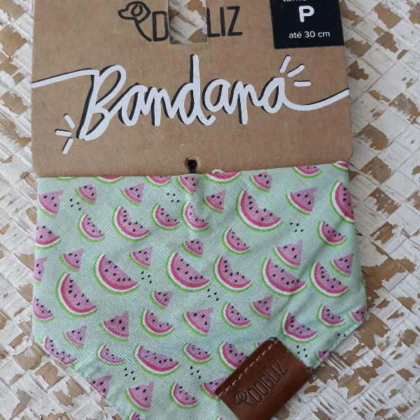 bandana para pet verde estampa melancia dogliz