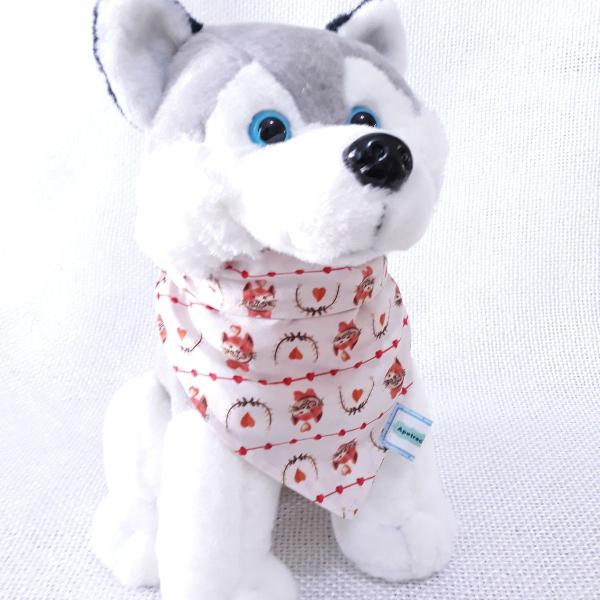 bandana pet gato e corações