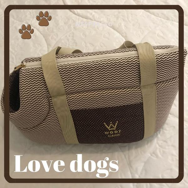 bolsa de transporte cachorro | woof classic | semi nova