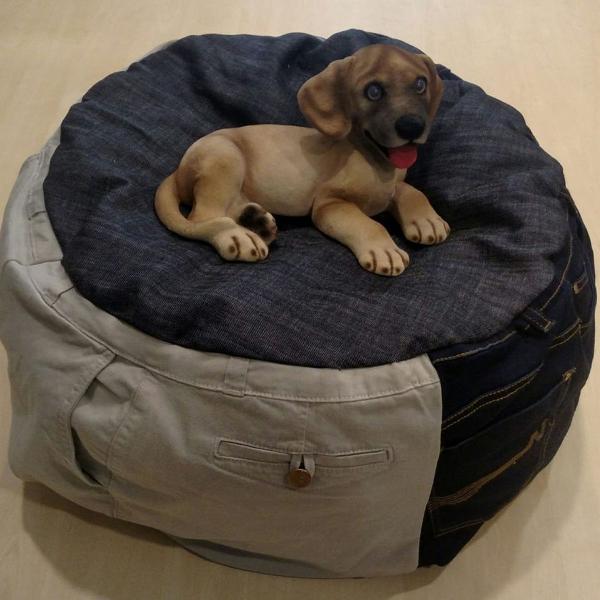 cama pet para cachorro/gato em jeans