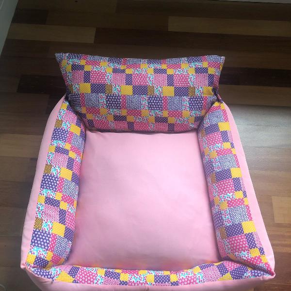 cama pet rosa