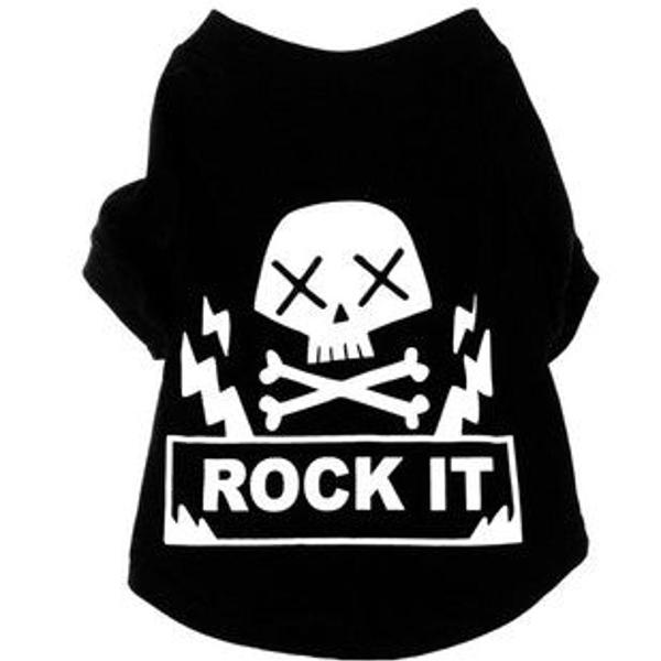 camisetas rock para cães