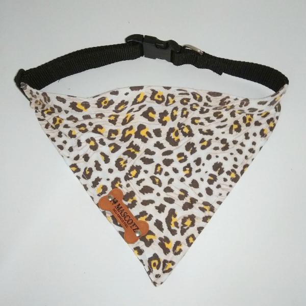 coleira bandana animal print