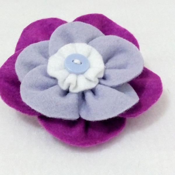flor de feltro decorativa para coleira pet