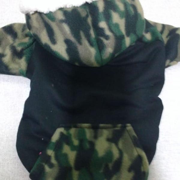 jaqueta militar com plush para pet