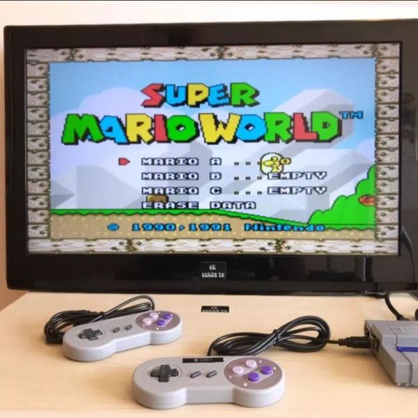 mini super nintendo com + de 11 mil jogos de varios